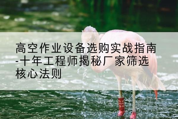 蕉岭剪叉式升降机厂家-高空作业设备选购实战指南-十年工程师揭秘厂家筛选核心法则