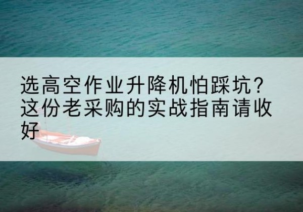 蕉岭高空作业升降机厂家推荐-选高空作业升降机怕踩坑？这份老采购的实战指南请收好